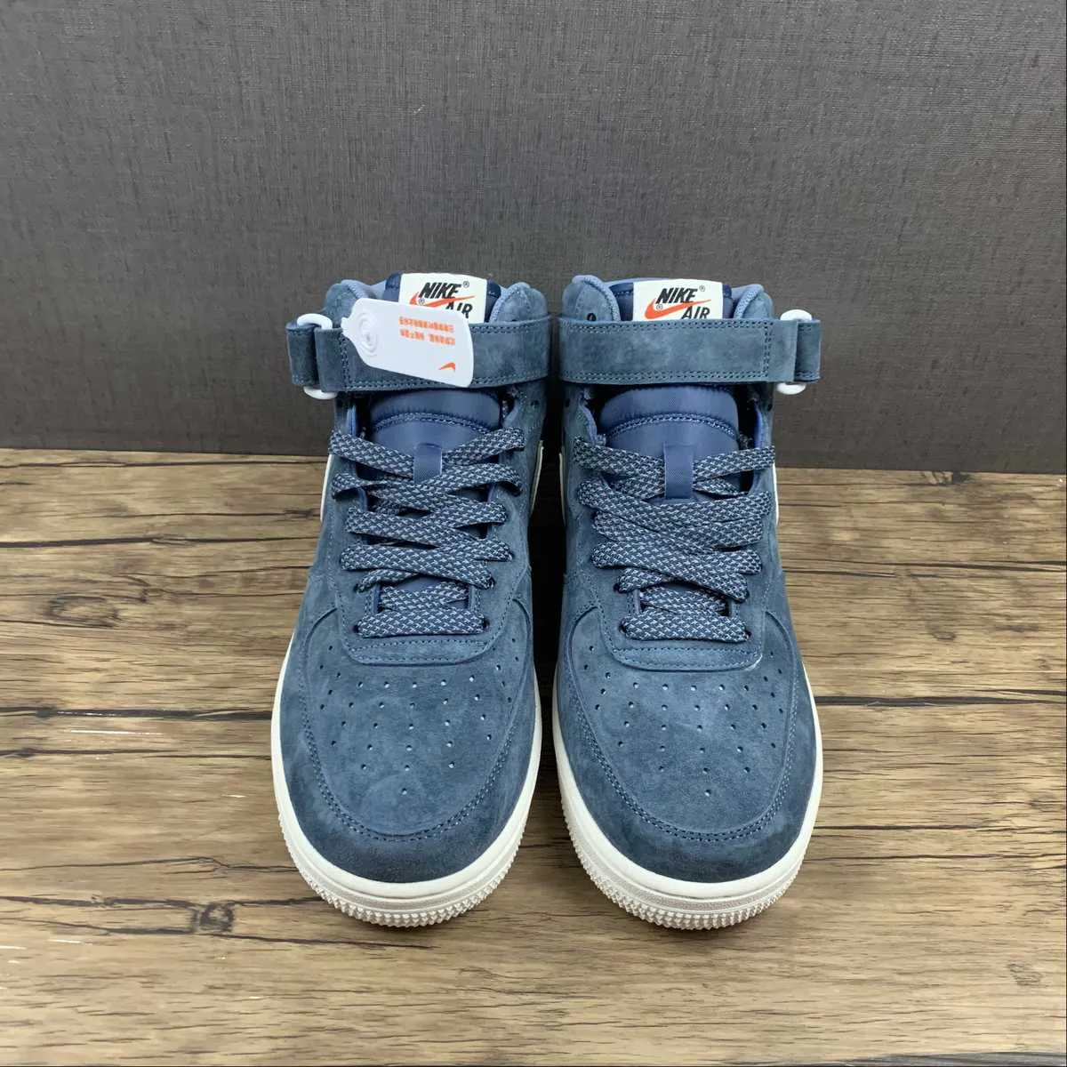 Air Force 1 07 Mid Suede Navy Blue White AA1118-007 Home Wear Outdoor Lifestyle