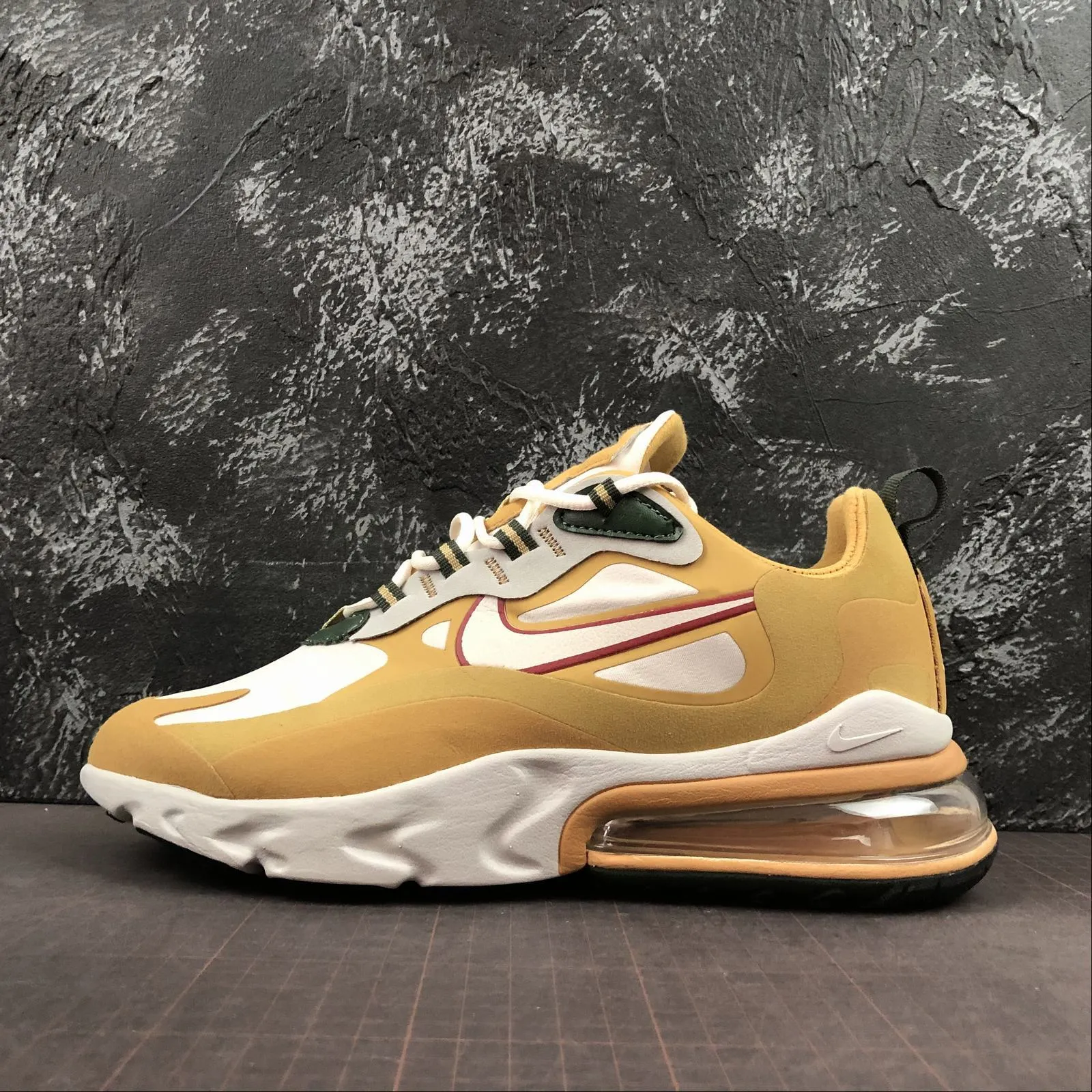 Air Max 270 React White Yellow Grey AO4971-700 Race - worthy