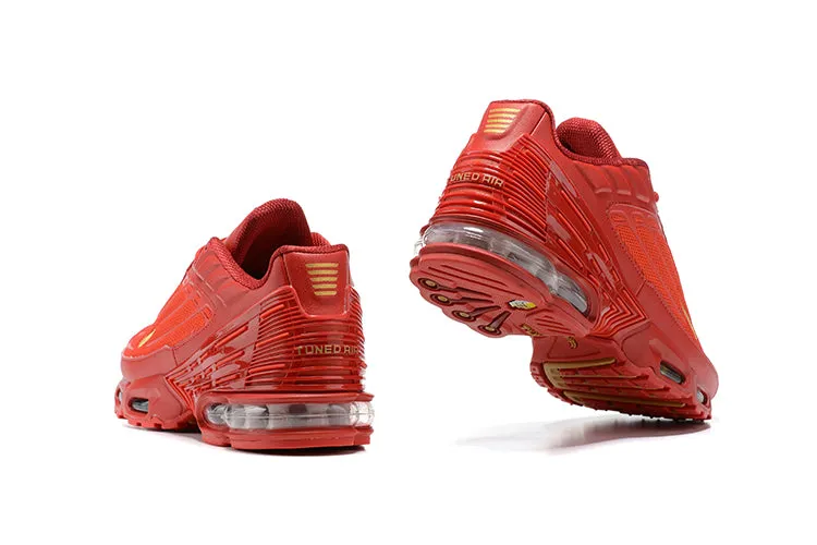 trendy shoe style lightweight upper shoes Air Max Plus 3 Iron Man Red Metallic Gold CK6715-600