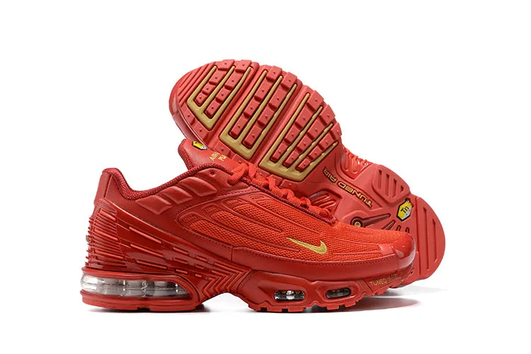 toe spring morning running shoe moment Air Max Plus 3 Iron Man Red Metallic Gold CK6715-600