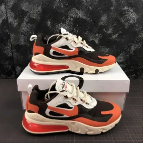 glossy running shoes machine - washable - design shoes Air Max 270 React Orange Coffee White CT2864-300