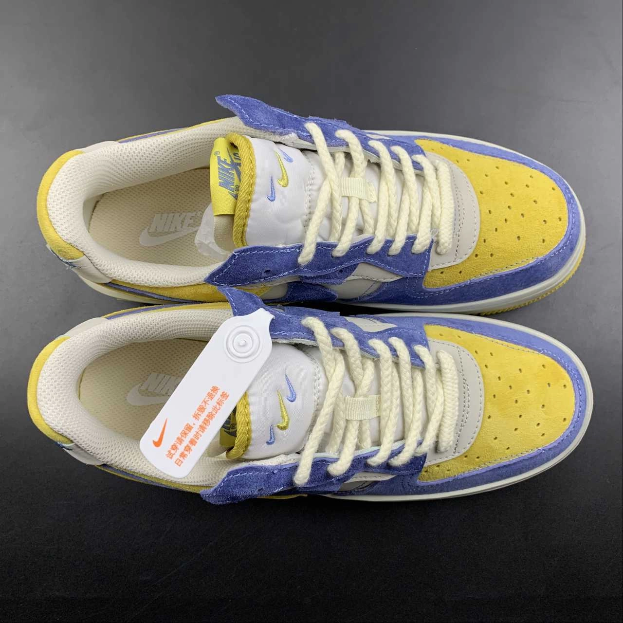 Warm Step Water Resistant Air Force 1 FONTANKA Beige Blue Yellow CW6688-807