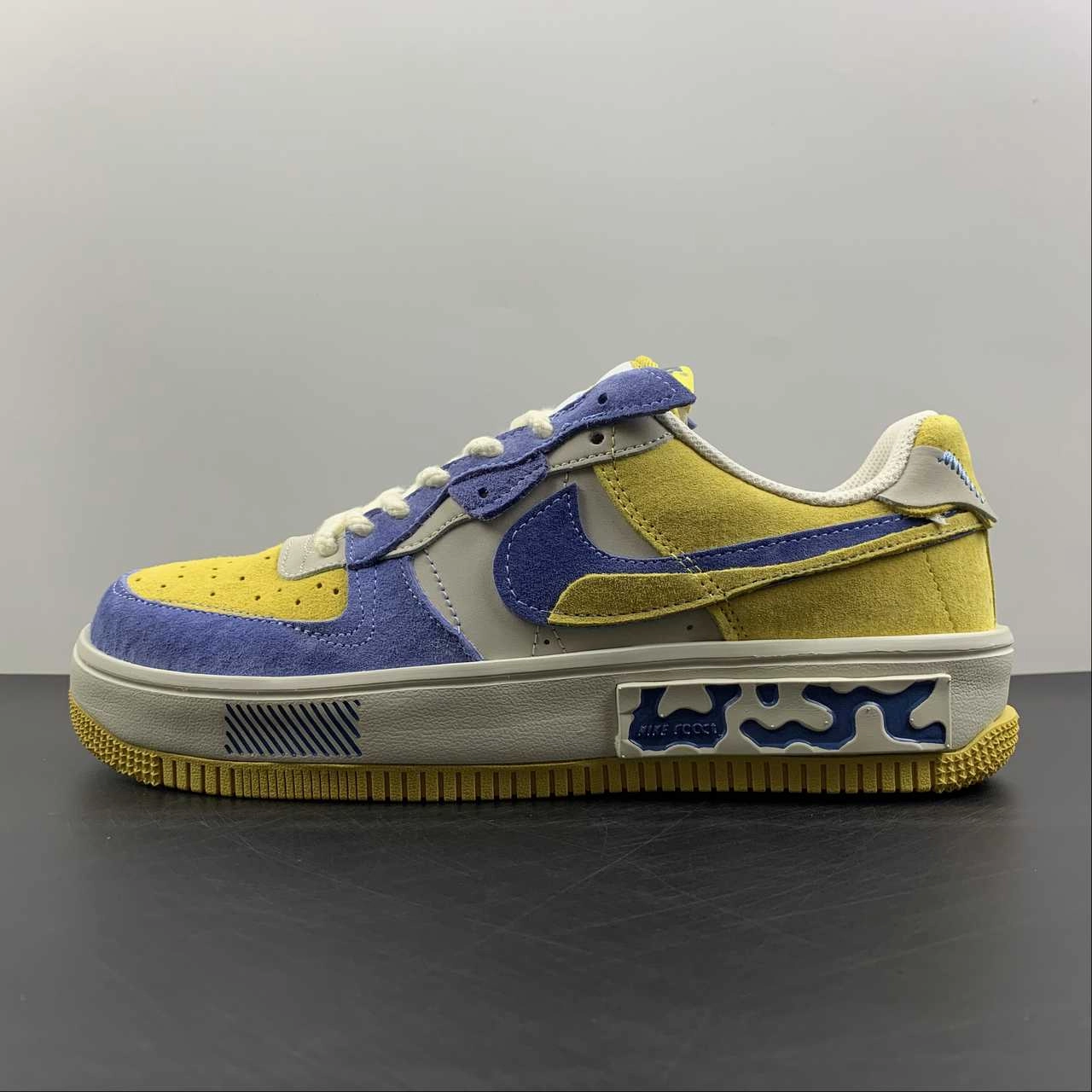 Anti Slip Air Force 1 FONTANKA Beige Blue Yellow CW6688-807