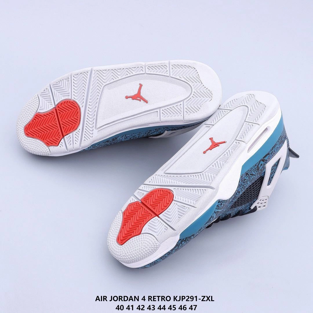 Machine washable Urban Daily Air Jordan 4 Retro Laser Green Deep Ocean Black Fire Red KJP291-ZXL