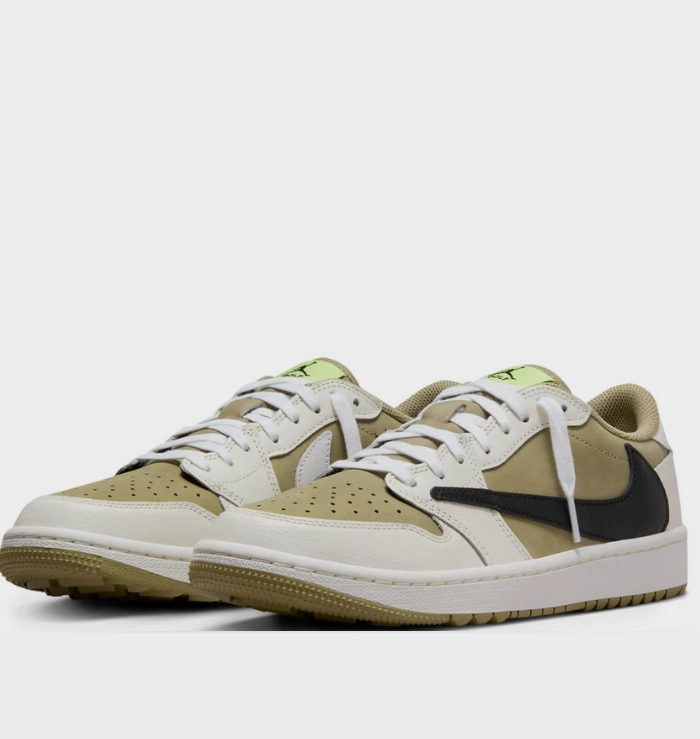 Anti Static Materials Slip On Nike Air Jordan 1 Low X Travis Scott Golf Neutral Olive