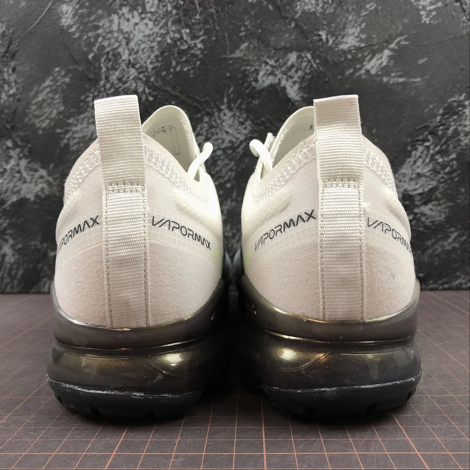 Air VaporMax 2019 White Dark Grey Platinum Tint Lime Blast AT6810-100 Orthotic Compatible Foam Backing