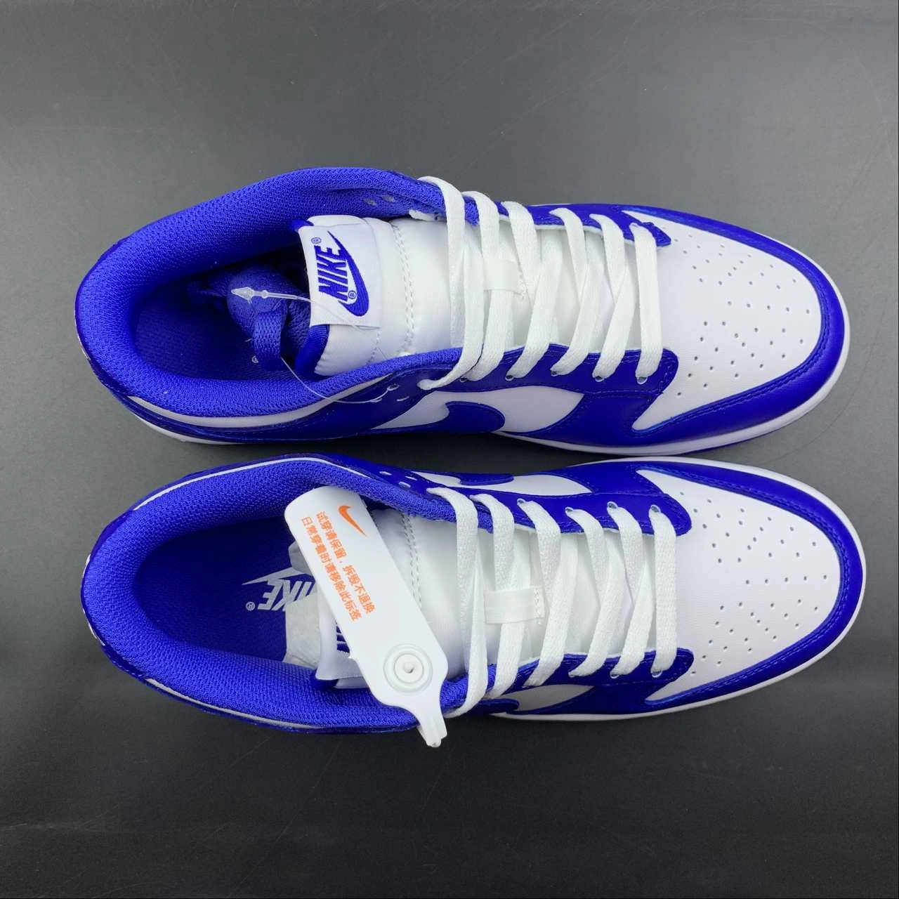 SB Dunk Low Racer Blue White 2 DV7067-400 Padded Tongue Construction