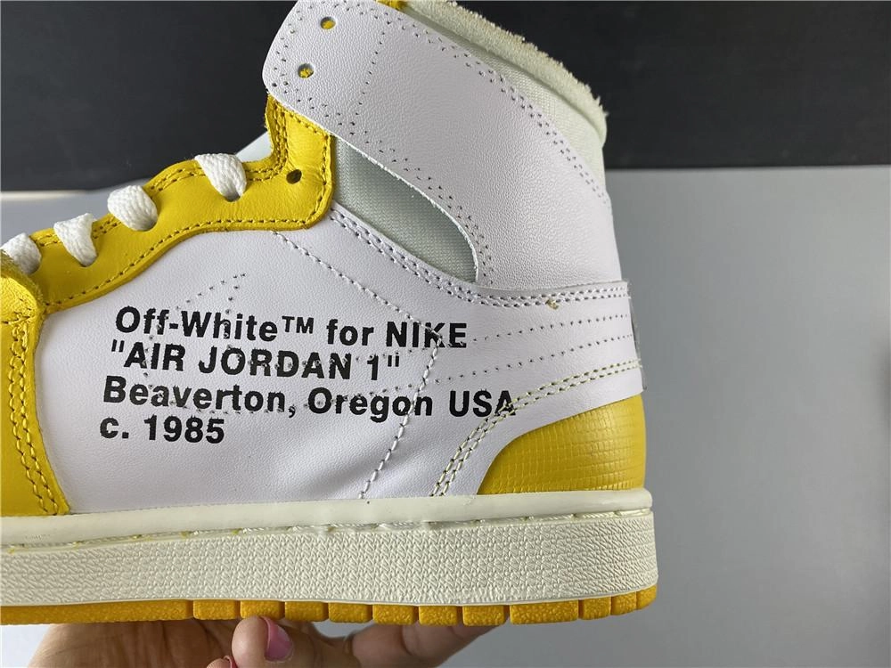 Air Jordan 1 x Off-White NGR White Yellow Jointly AQ0818-149 Adaptive Edge