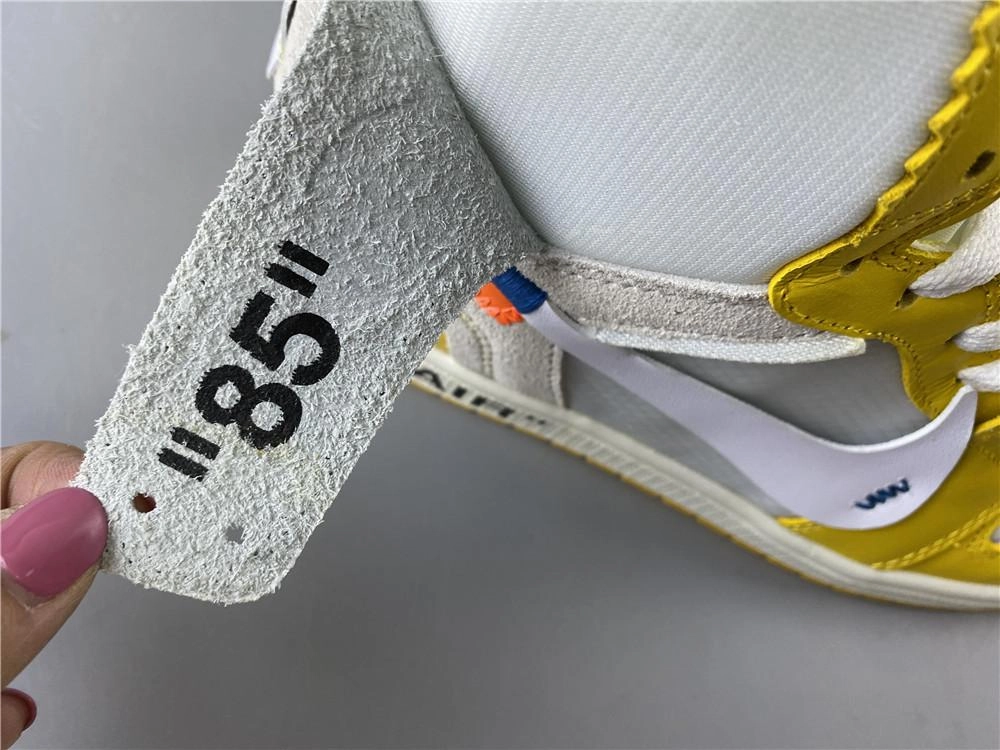 Soft Flex Air Jordan 1 x Off-White NGR White Yellow Jointly AQ0818-149