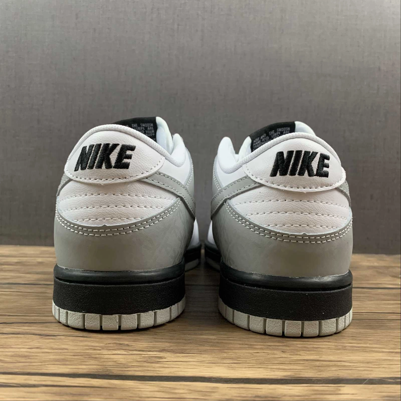 SB Dunk Low White Neutral Gray Black 317813-101 Responsive Look