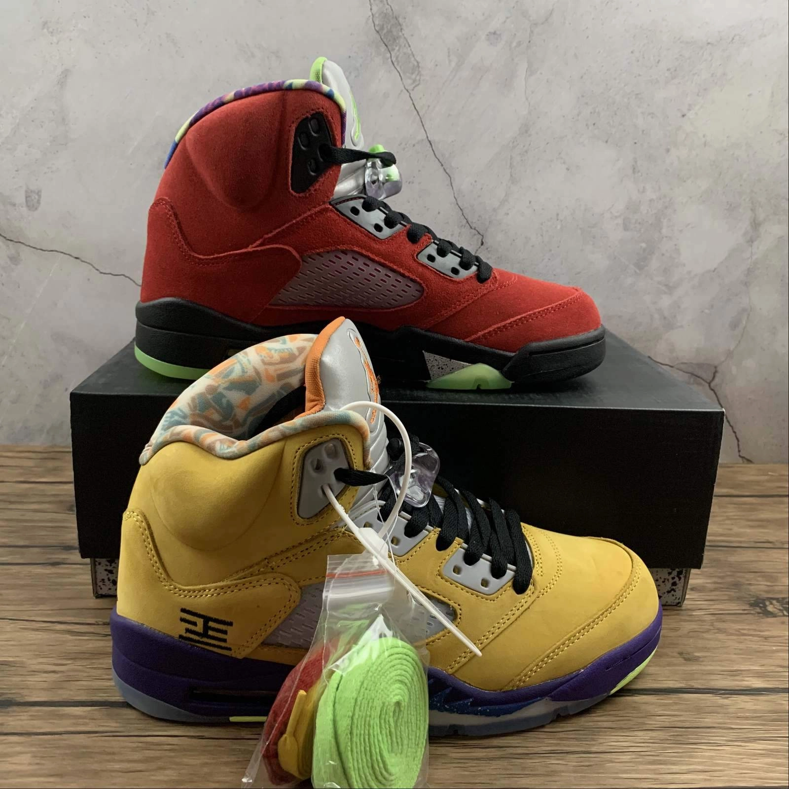 Ankle Lockdown System Air Jordan 5 Retro SP Mandarin Duck Big Red-Yellow Purple CZ5725-700
