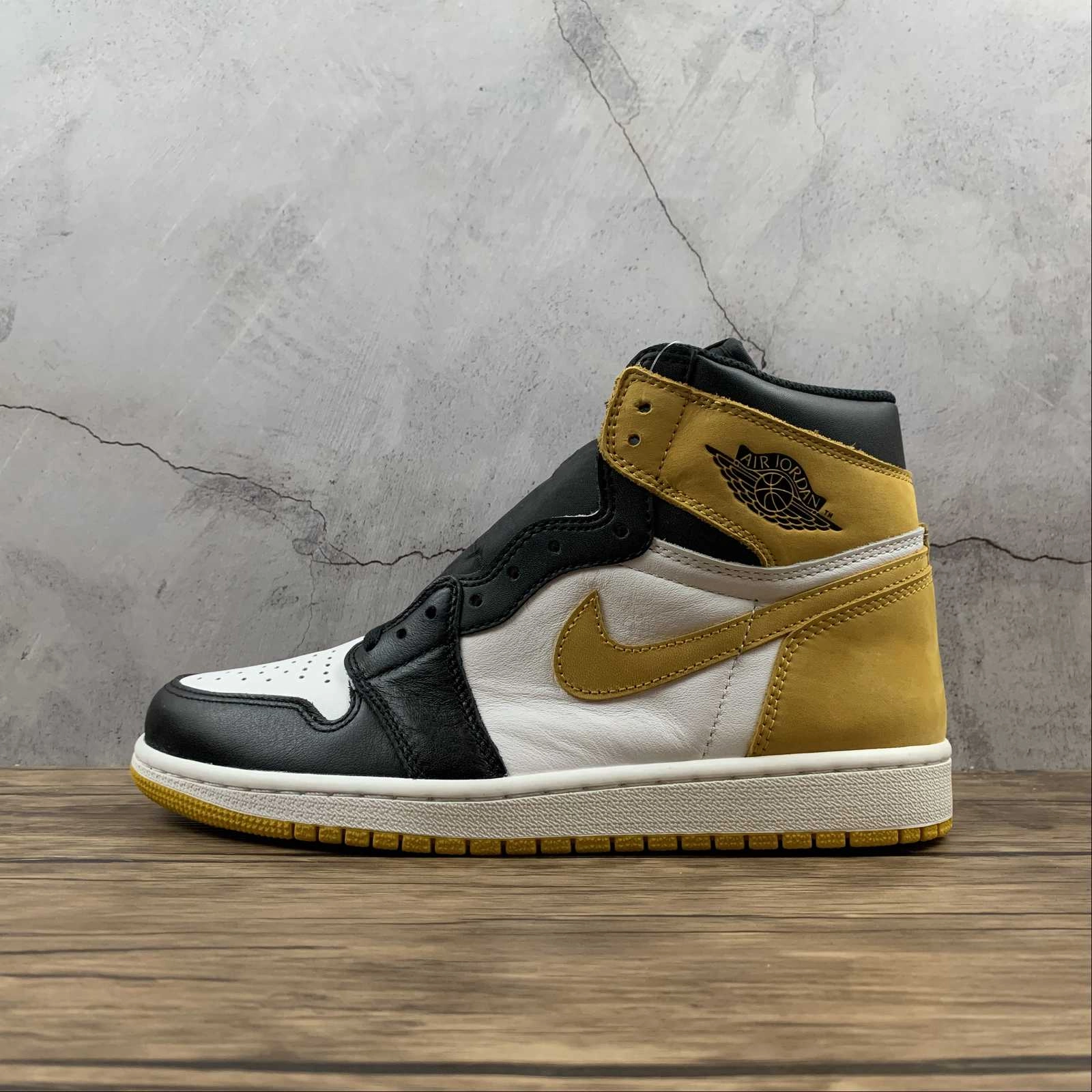 Sport Fashion Air Jordan 1 Retro High OG Summit White Yellow Ochre (2021) 555089-109