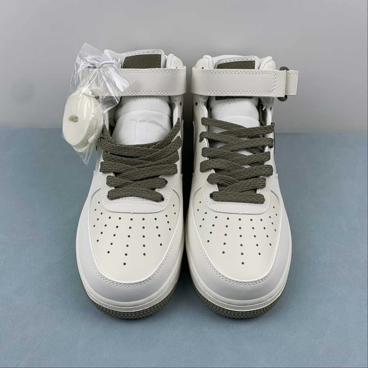 Air Force 1 07 Mid Off White Olive Green SH0235-577 Light Bounce Style Neutral