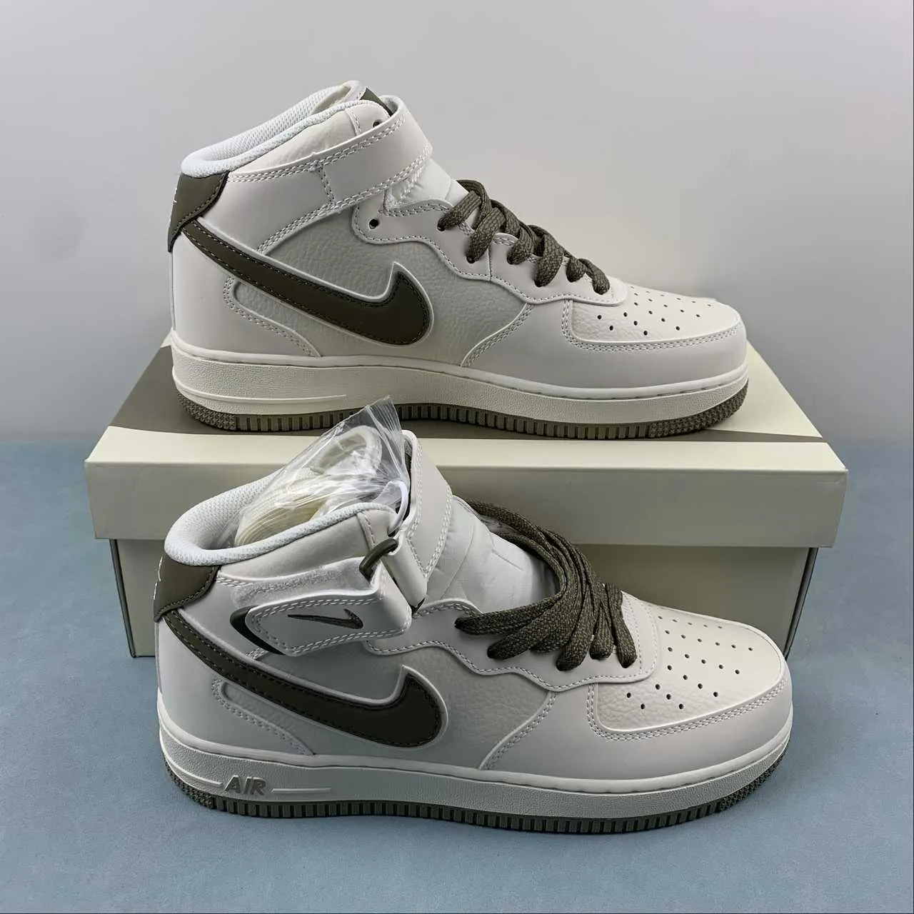 Air Force 1 07 Mid Off White Olive Green SH0235-577 Relax Use