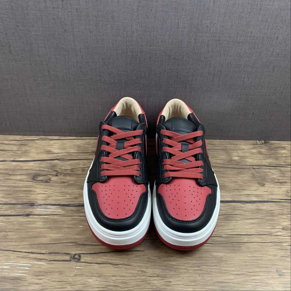 Air Jordan 1 Elevate Low Bred Black Varsity Red White DQ1823-006 Tension Balance System Premium Quality