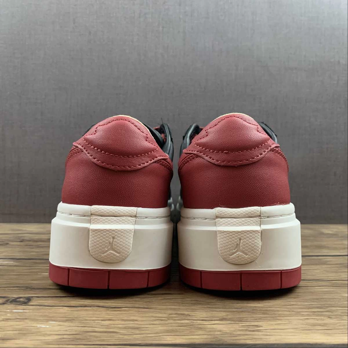 Nonslip Outsole Air Jordan 1 Elevate Low Bred Black Varsity Red White DQ1823-006