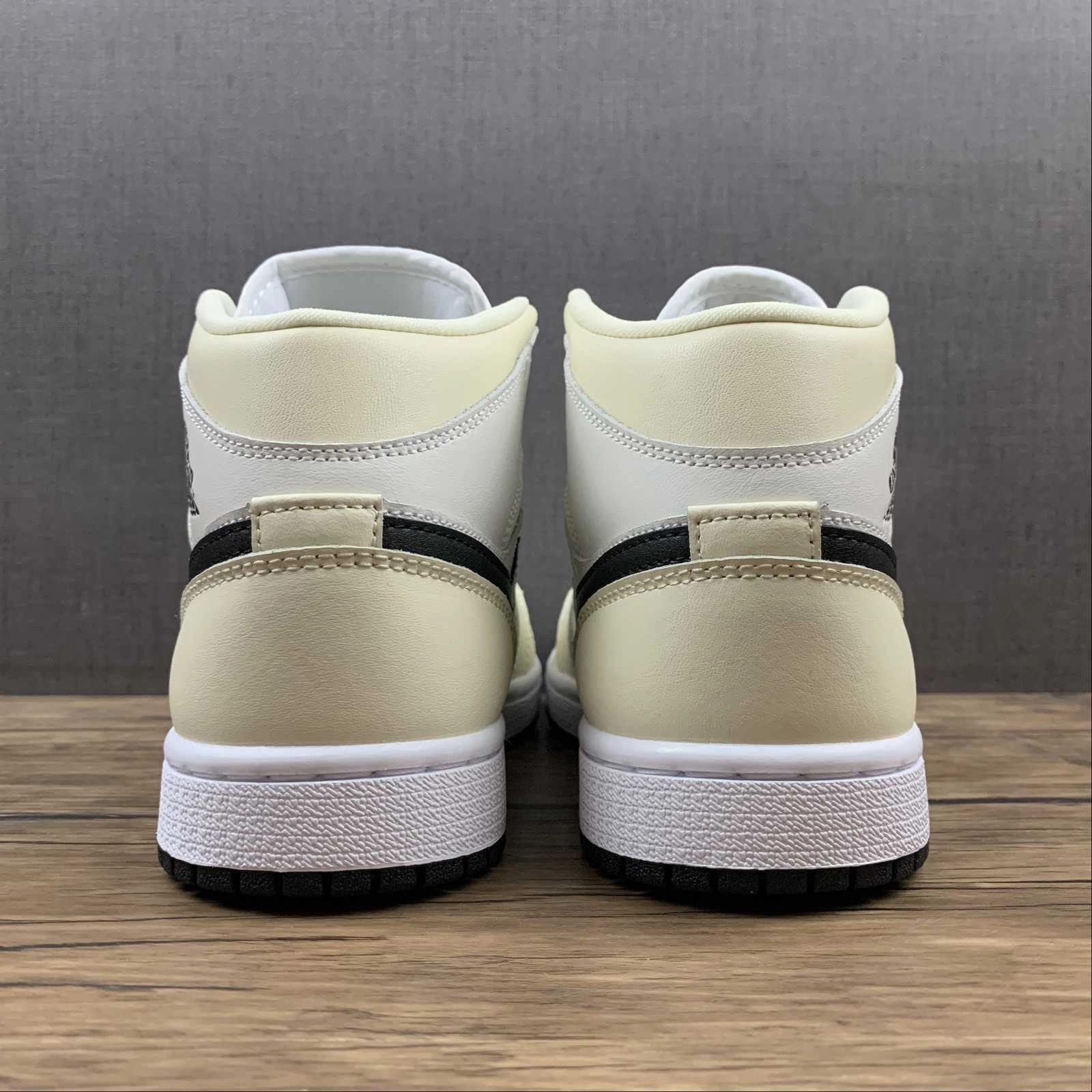 Air Jordan 1 Mid Coconut Milk Black (2021) BQ6472-121 Outdoor Active Compression Knit