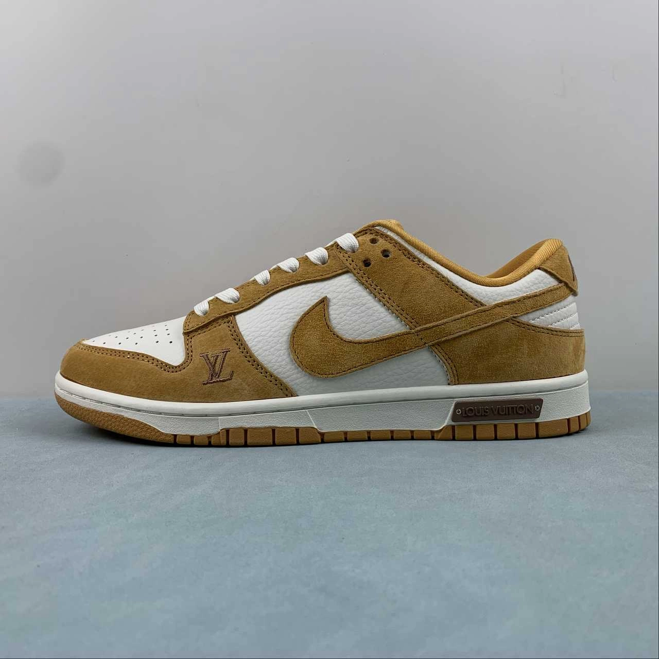 LV x SB Dunk Low Wheat Off White Brown FC1688-148 Comfortable Tongue