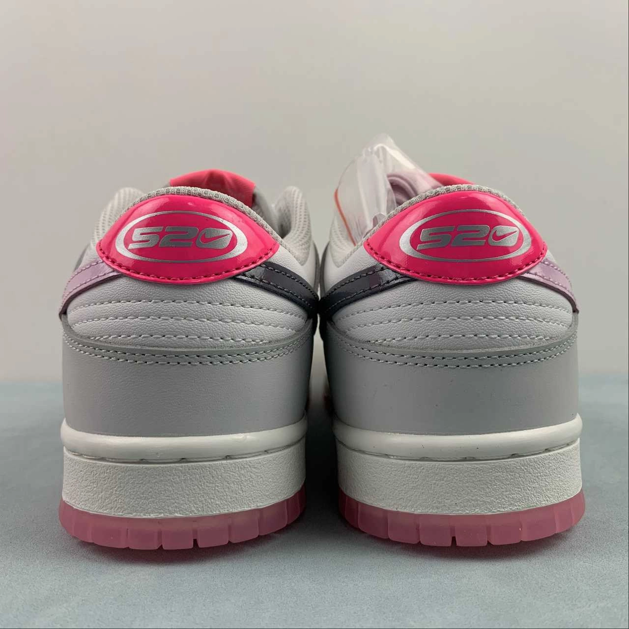 SB Dunk Low 520 Pack Pink White Grey FN3451-161 MeshUpper