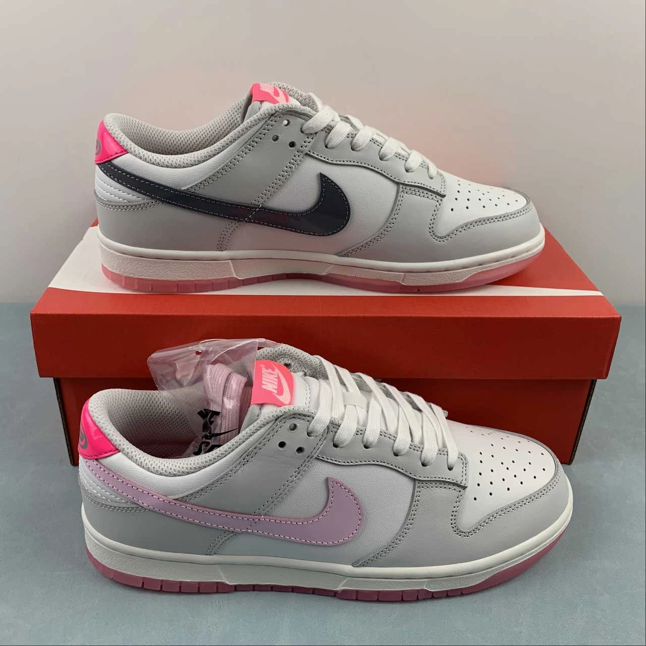 SB Dunk Low 520 Pack Pink White Grey FN3451-161 Mobility Boost Shape Memory