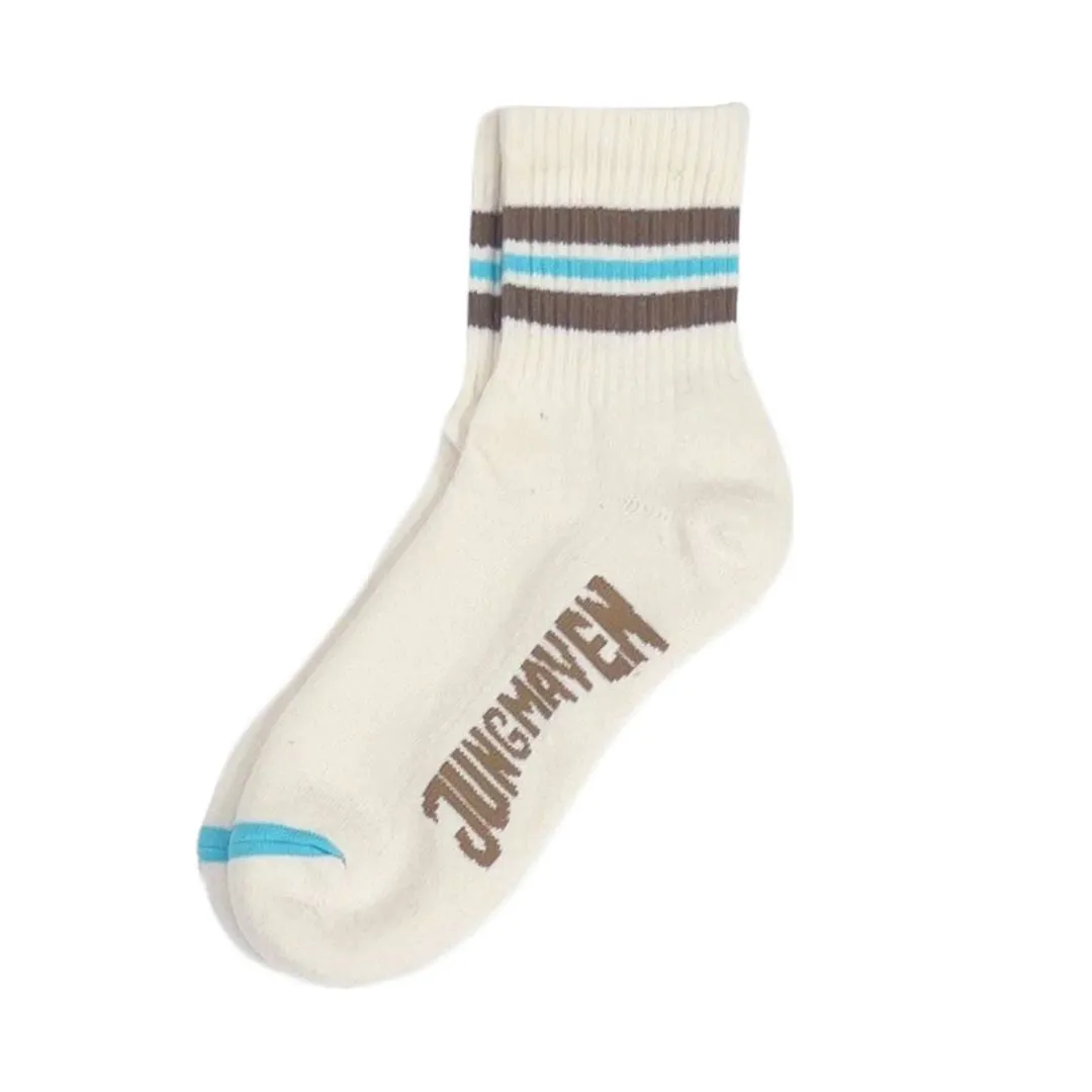 Short Socks (Caribbean Blue   Coyote 3 Stripe)