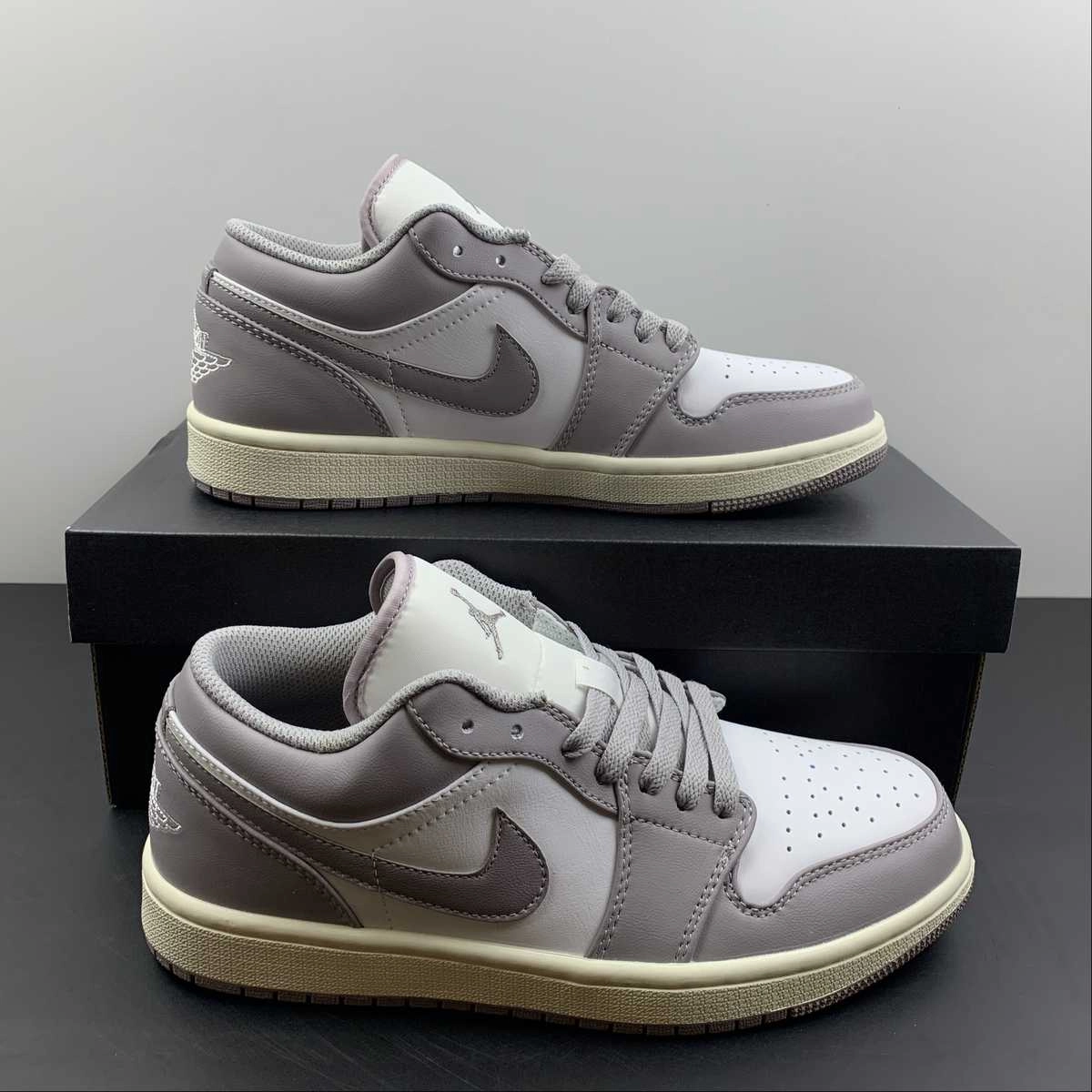 Air Jordan 1 Low Vintage Grey White 553558-053 FlexibleSole