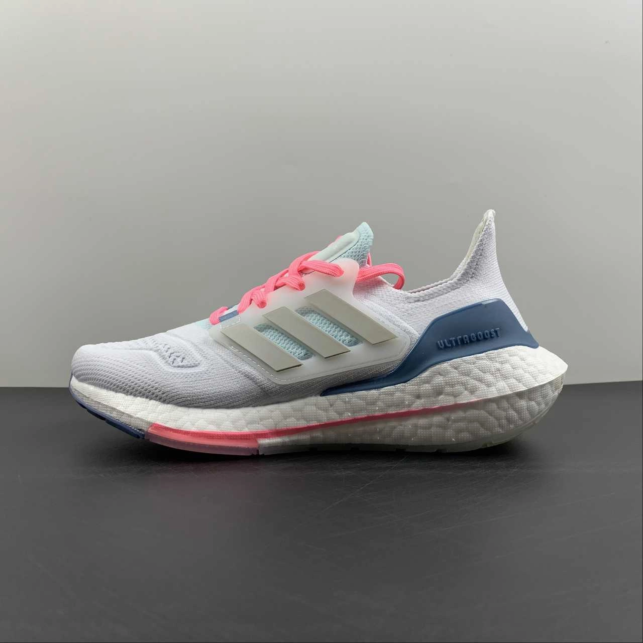 Torsion Rigidity Adidas UltraBoost 22 White Dark Blue GX5929