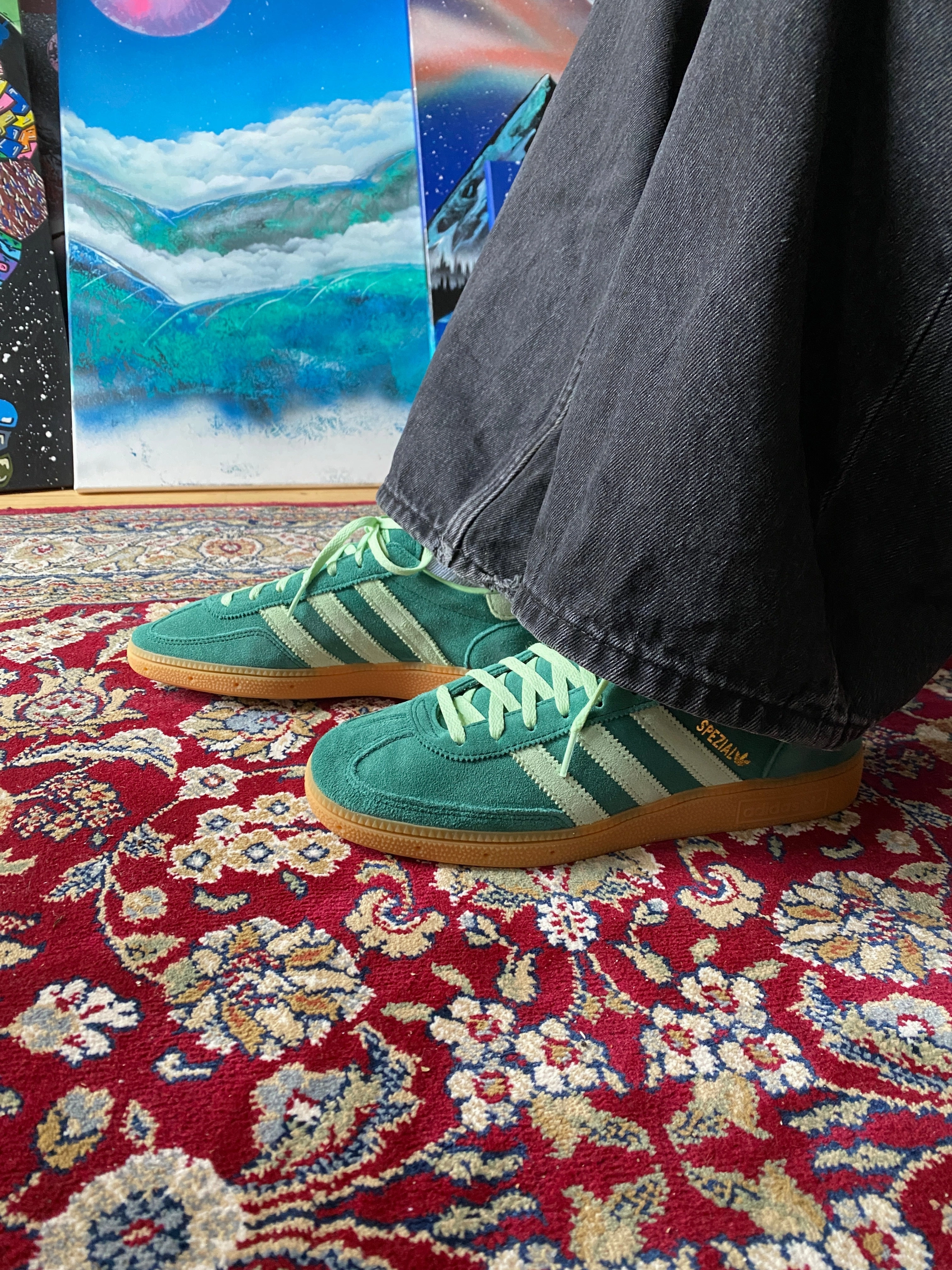 Adidas Handball Spezial Collegiate Green Semi Green Spark Karma Sneaks