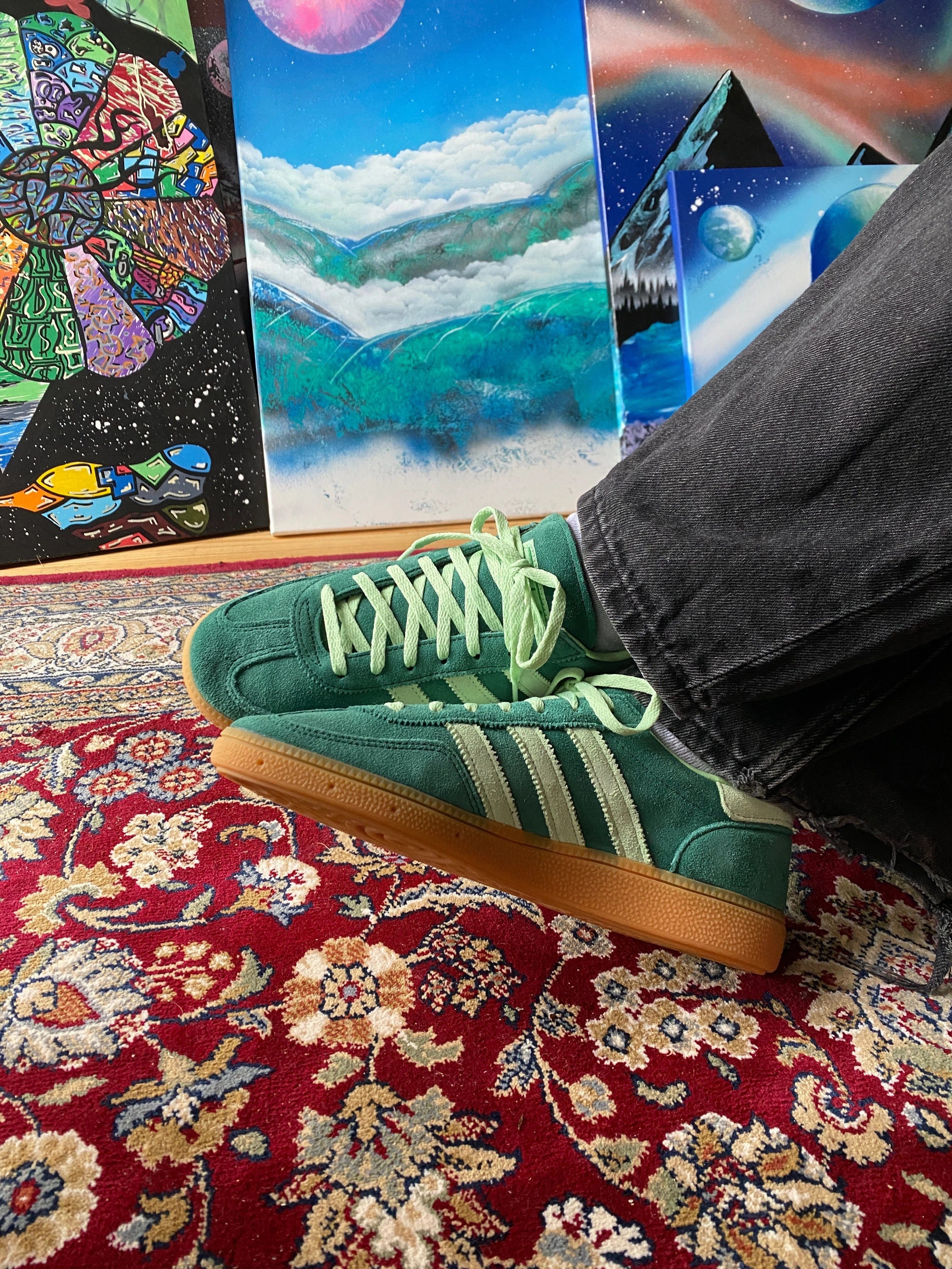 Adidas Handball Spezial Collegiate Green Semi Green Spark Karma Sneaks