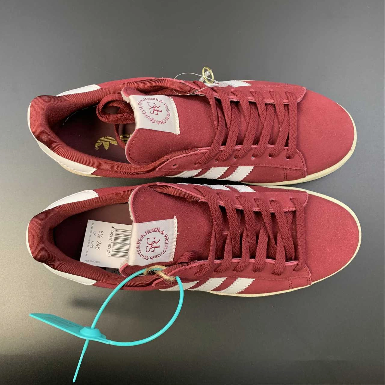 Roomie Fit Adidas Campus 80s Sporty & Rich Merlot Cream HQ6074