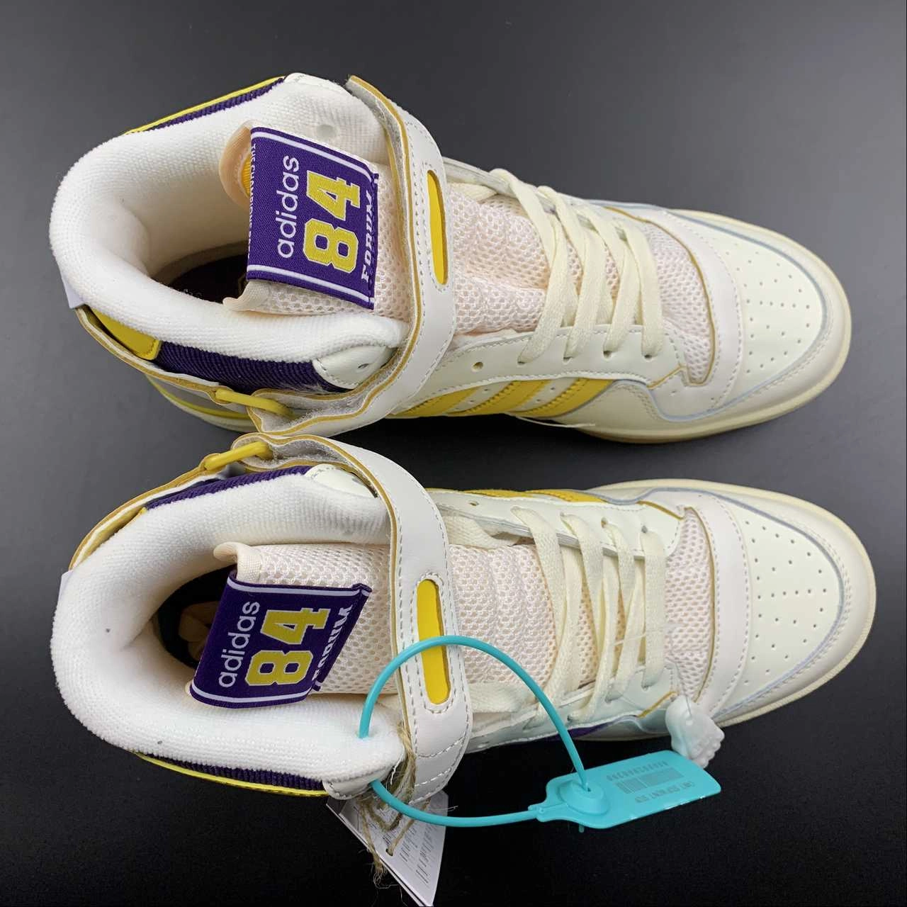 TPR Outsole Moisture Wicking Linings Adidas Forum 84 High ??Lakers??