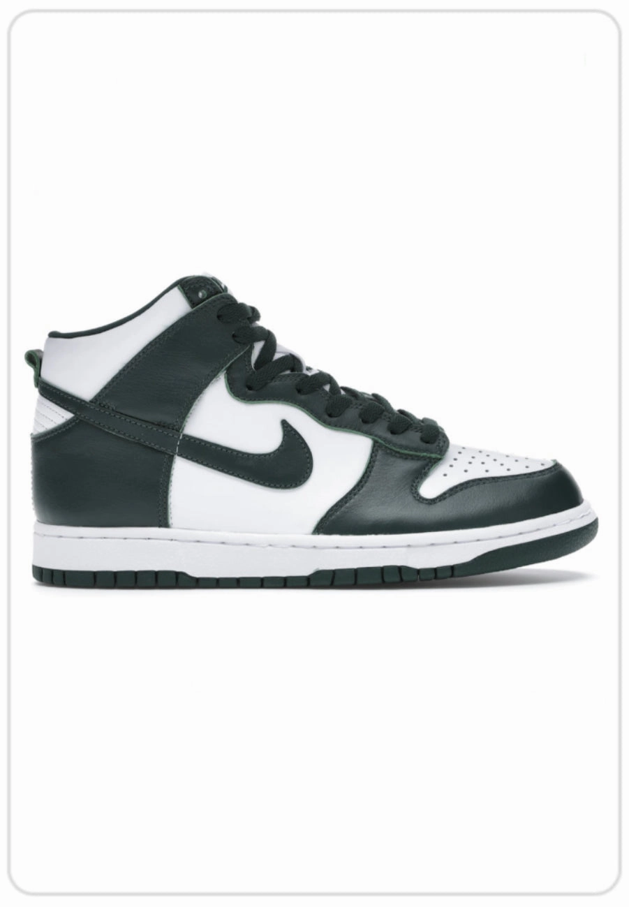 Bold Pattern Mid Cut Nike Dunk High Spartan green