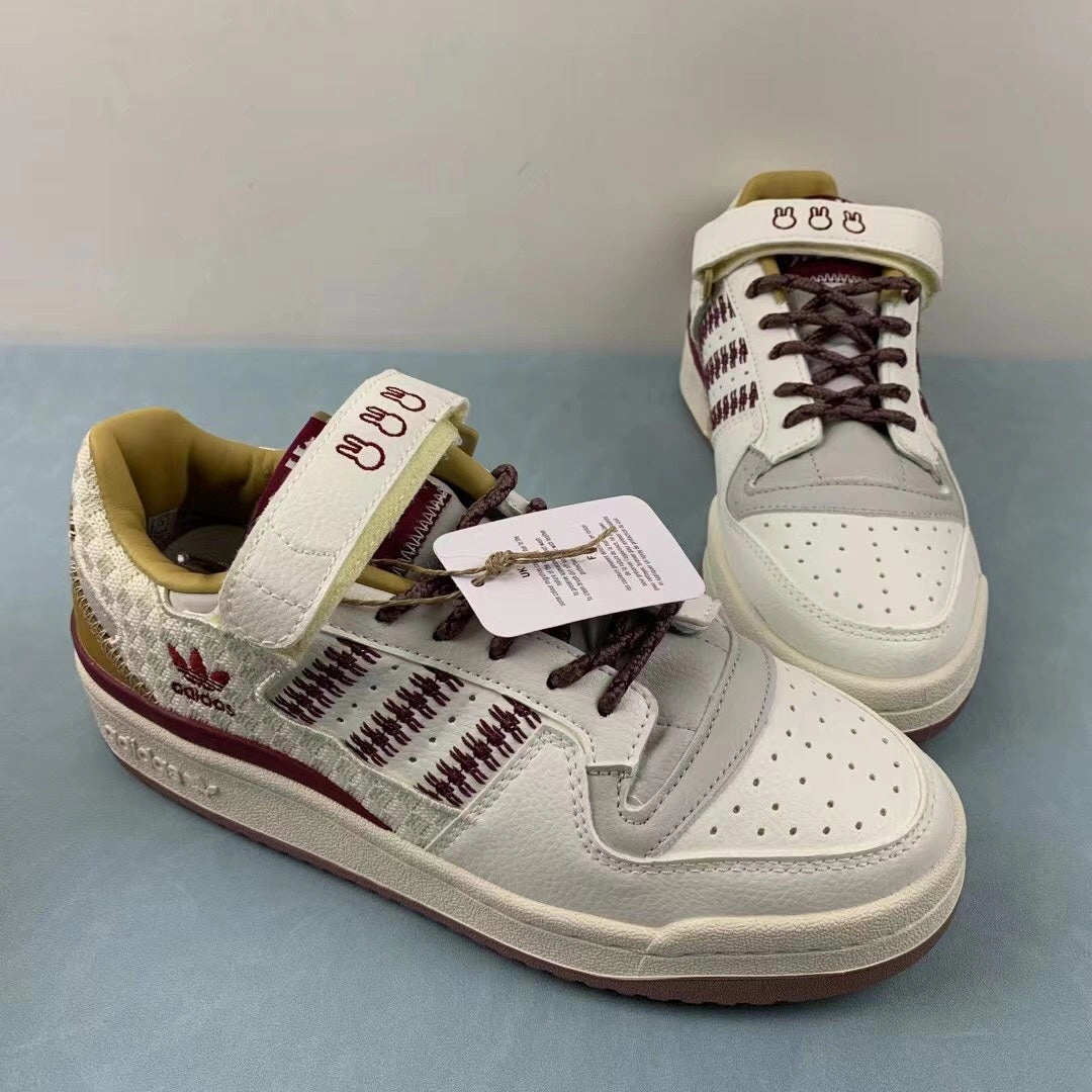 Elastic tongue Daily Movement Adidas Forum 84 Low Off White Team Red x Miffy x Fansack IE1898