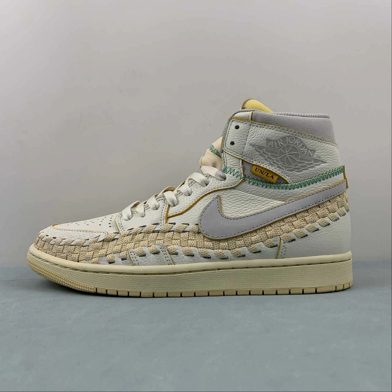 Hypoallergenic Lining Eco Friendly Production Union x Bephies Beauty Supply x Air Jordan 1 Retro High OG SP Sail Wolf Grey Muslin Pale Vanilla FD2565-100