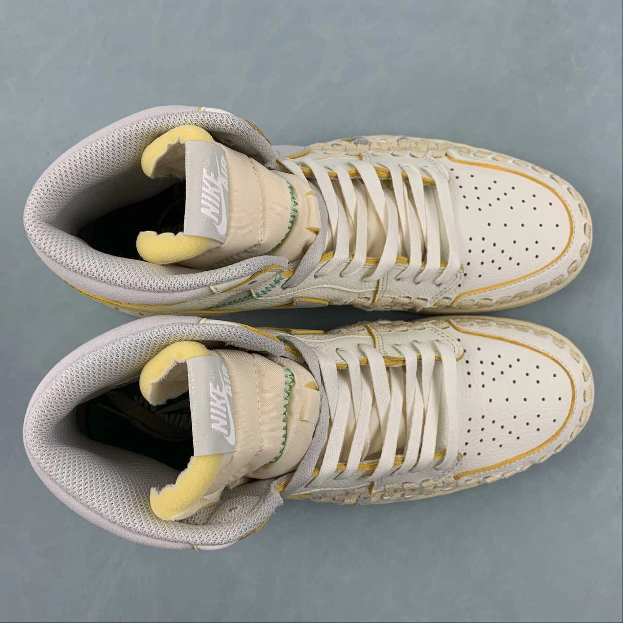 Supportive Heel Counter Walk Ease Union x Bephies Beauty Supply x Air Jordan 1 Retro High OG SP Sail Wolf Grey Muslin Pale Vanilla FD2565-100