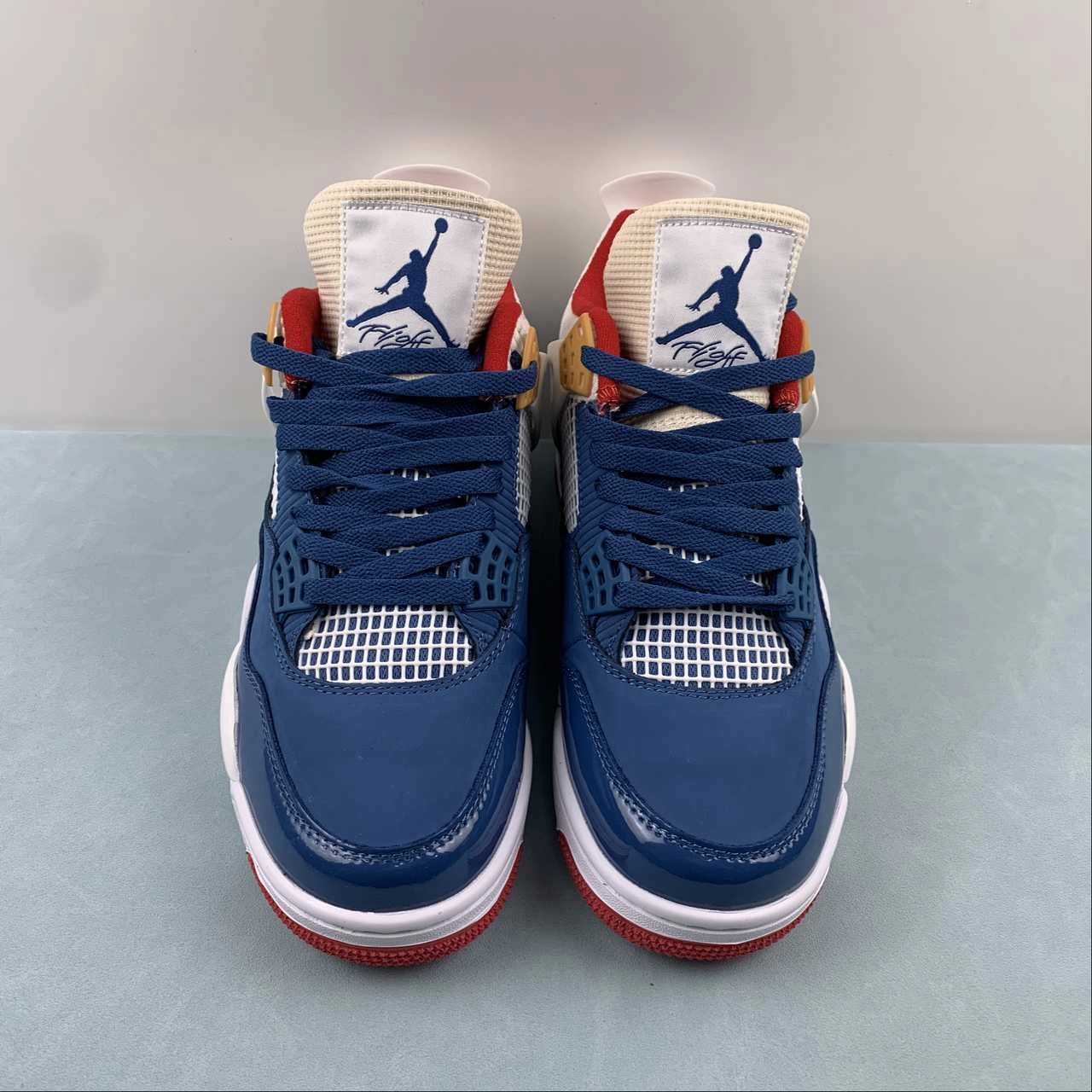 Air Jordan 4 Retro Messy Room French Blue Gym Red Pearl White DR6952-400 Breathable Quarter Panels