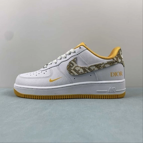 Air Force 1 07 Low DIOR White Yellow DR6239-838 Log Path Fashion Layer