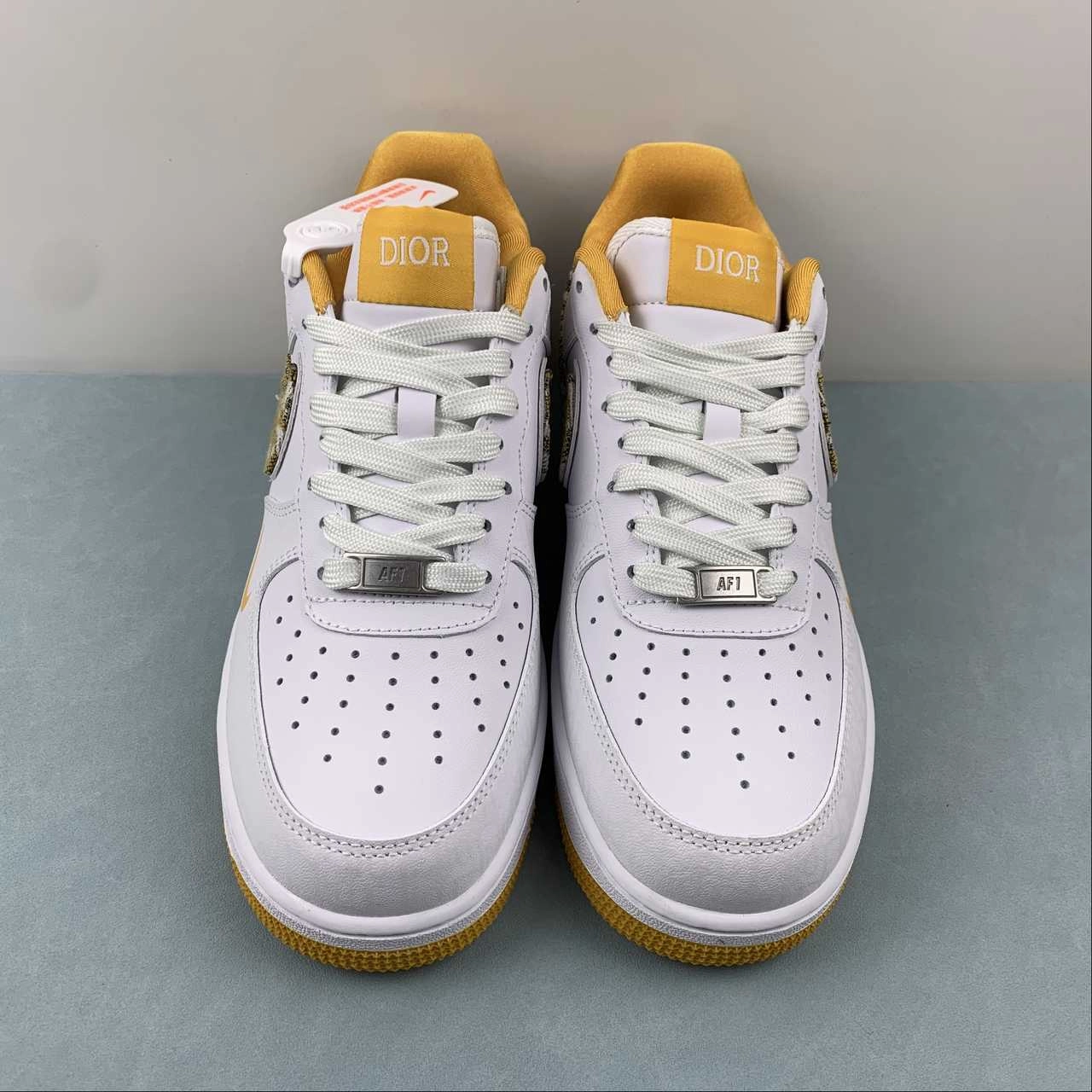 Breathable   lining Air Force 1 07 Low DIOR White Yellow DR6239-838