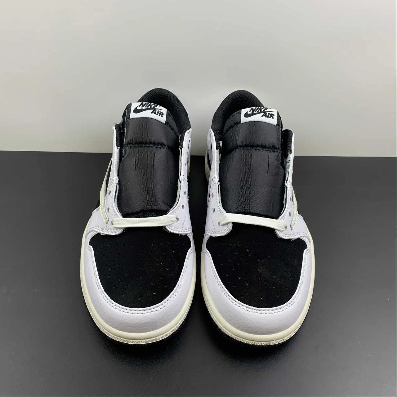 Travis Scott x Air Jordan 1 Low OG White Black Gold DM7866-180 lightweight fabric Water Resistant
