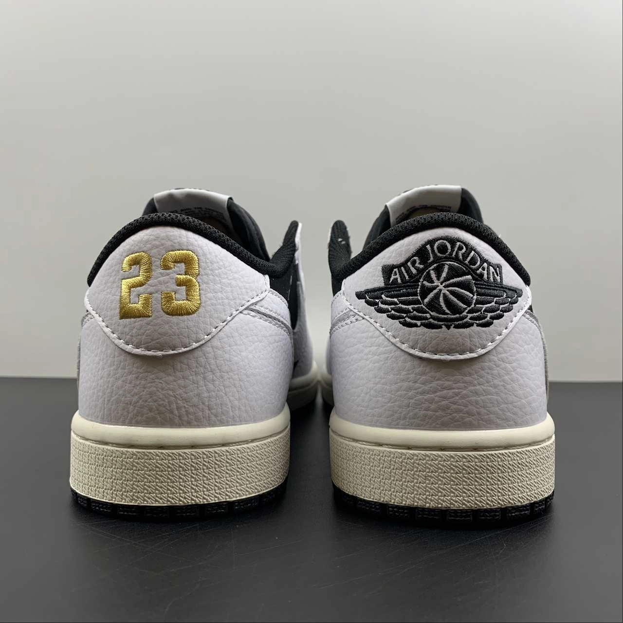 Outdoor Explorer Everyday Wear Travis Scott x Air Jordan 1 Low OG White Black Gold DM7866-180