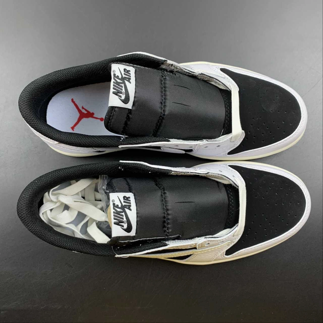 Street Trail Natural Cushion Travis Scott x Air Jordan 1 Low OG White Black Gold DM7866-180