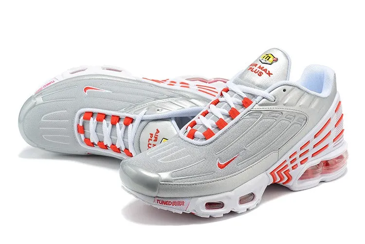Air Max Plus 3 Silver Red Grey White CK5178-072 Snug fit unisex design shoes