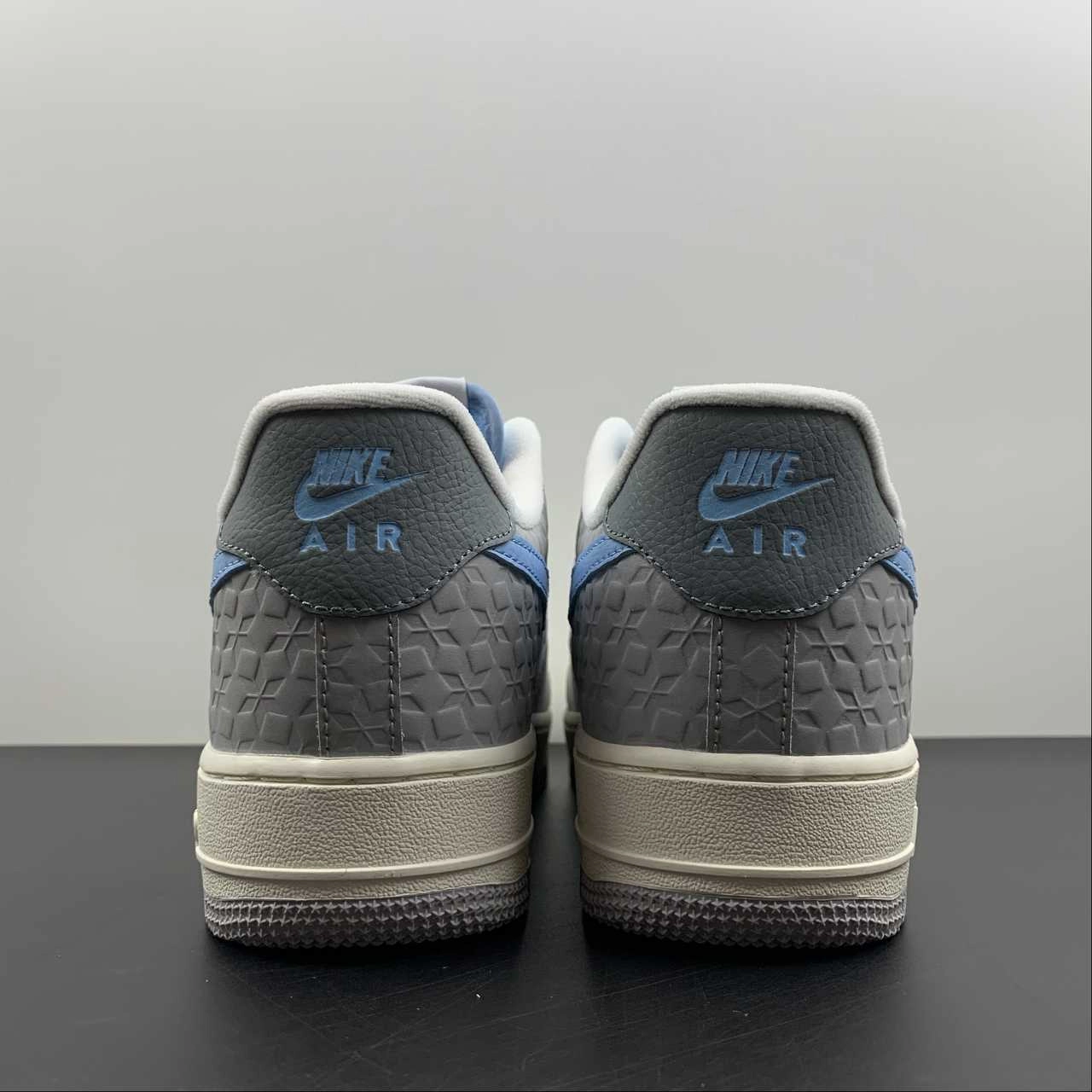 Air Force 1 Low White Gray Blue DQ0790-001 Lunch Walk Outing Ready