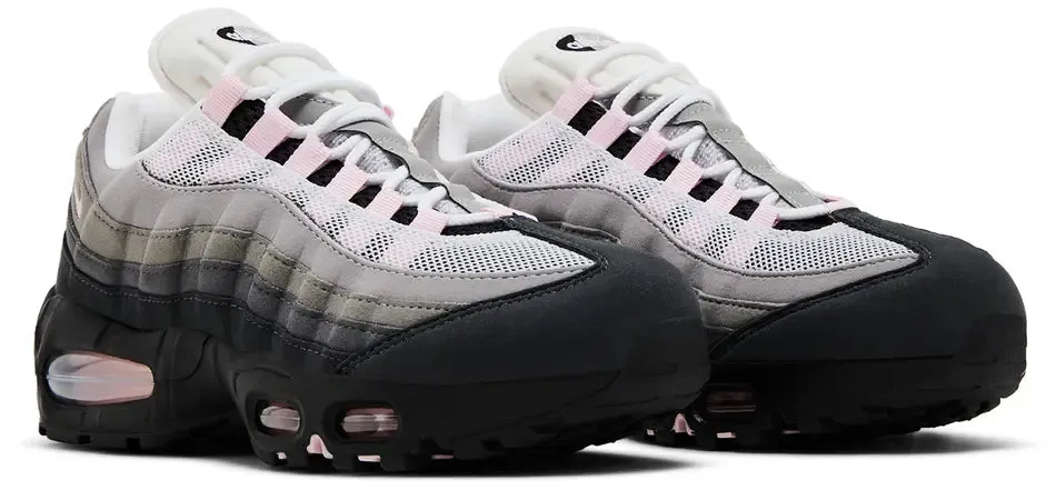 Nike Air Max 95 OG Big Bubble Pink Foam (2025) running with a Velcro closure