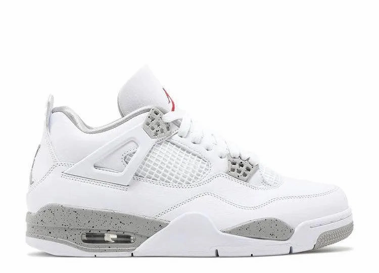 Air Jordan 4 White Oreo Reinforced Lace Loops