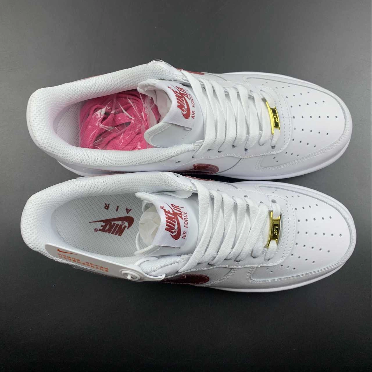 Unisex Look Light Step Air Force 1 07 Low White Red Metallic Gold CO3363-363
