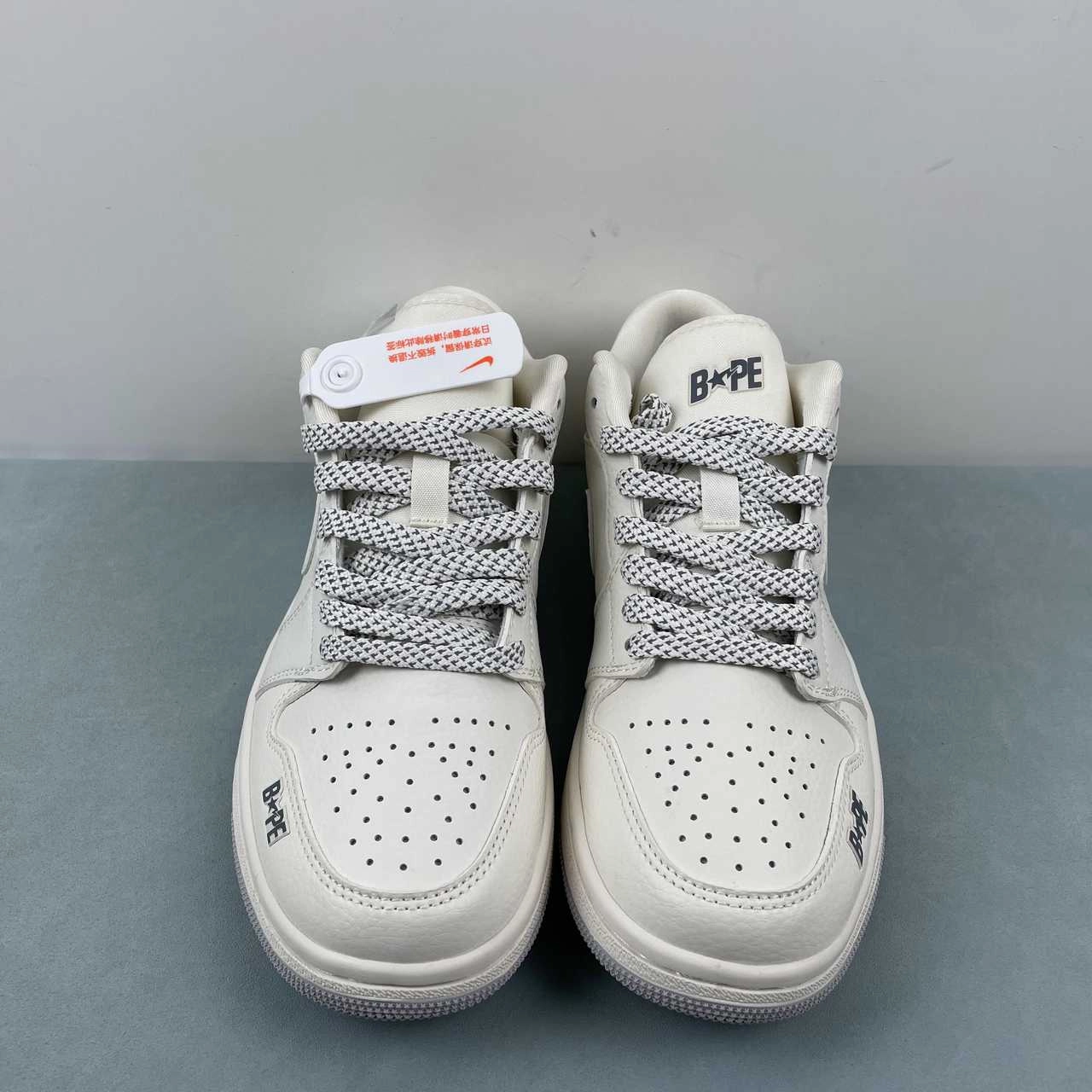 Air Jordan 1 Low BAPE Off White Grey WG8850-003 Soft foam Soft Grip