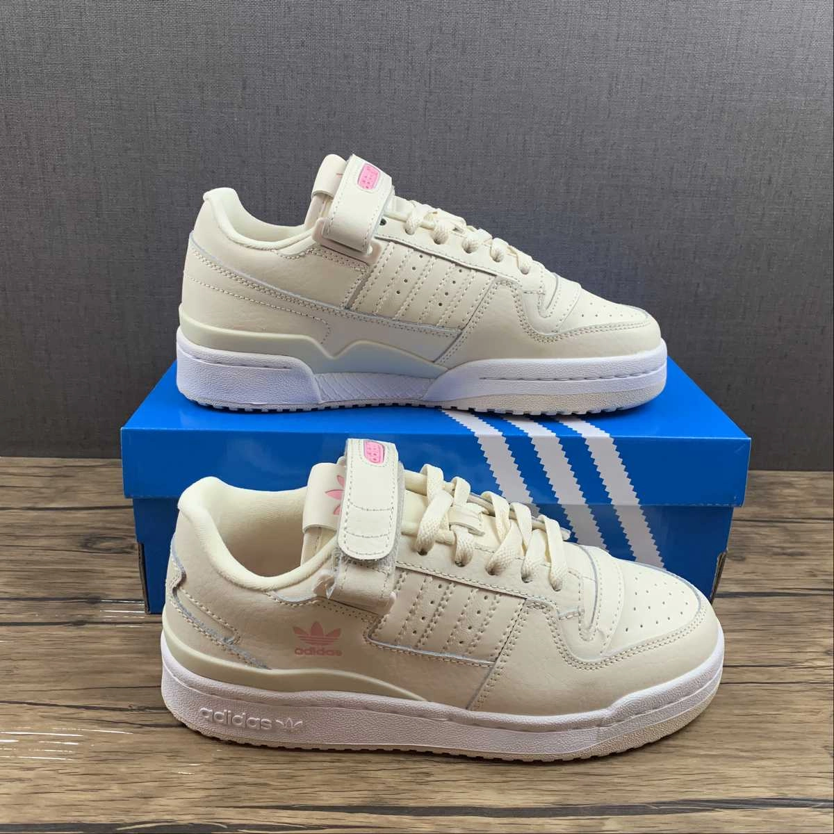 Adidas Forum Low Wonder White Halo Blue Pink Torque Reduction Engineering