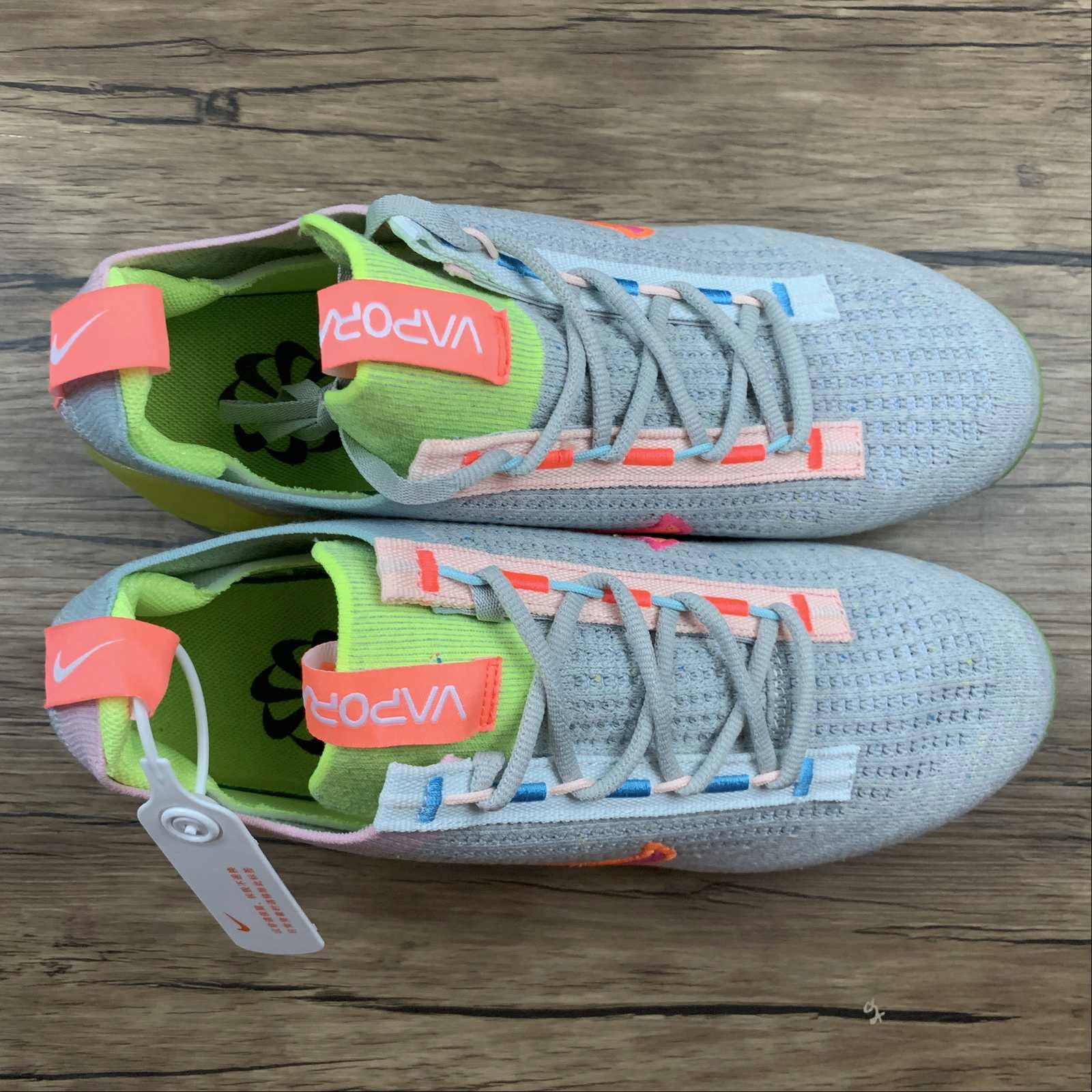 Air VaporMax 2021 FK Grey Pink Fluorescent Green DH4088-002 Urban Training