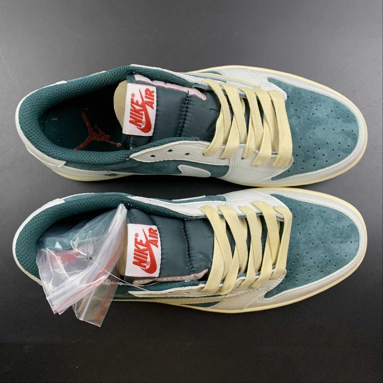 Travis Scott x Air Jordan 1 Low OG Dark Green White Red CQ4277-993 Hyperbolic Logging Cage